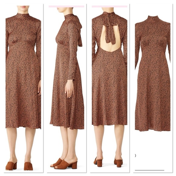 Free People Loveless Leopard Midi Dress - Picture 1 of 12